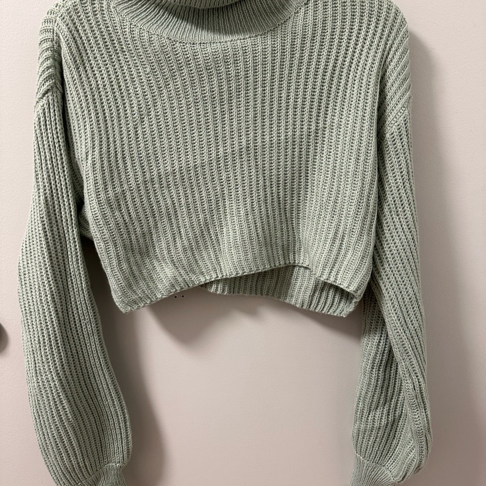 Women's Green Knit Sweater